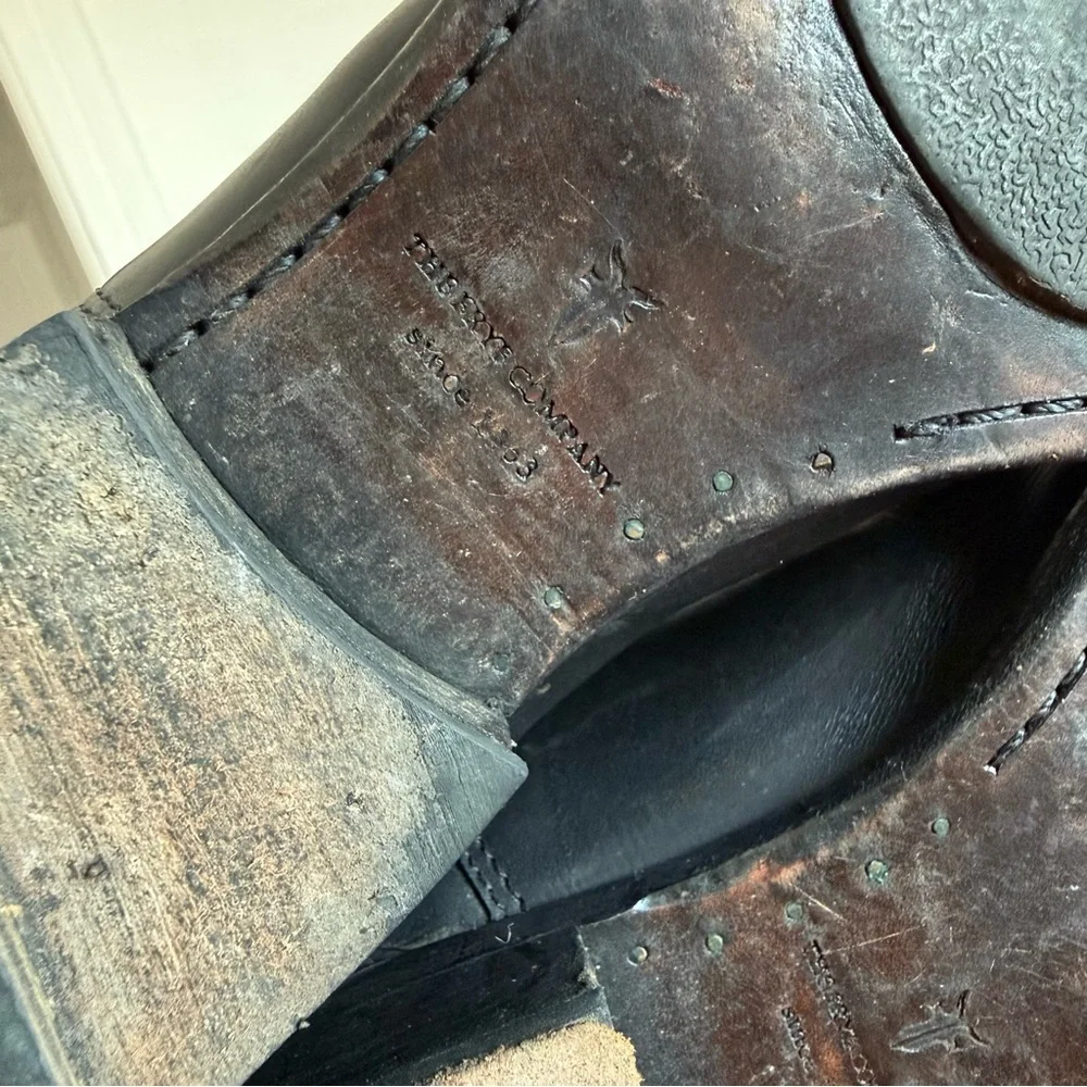 Frye Black Leather Knee-High Riding Boots